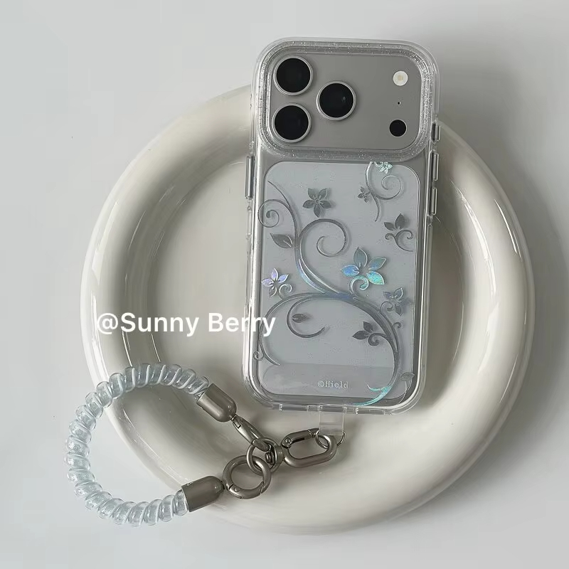 Y2K Phone Accessories - غطاء هاتف بسيط وأنيق بتصميم زهور