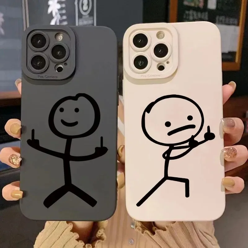 Phone Accessories List - غطاء هاتف سيليكون مطفي بتصميم رجل
