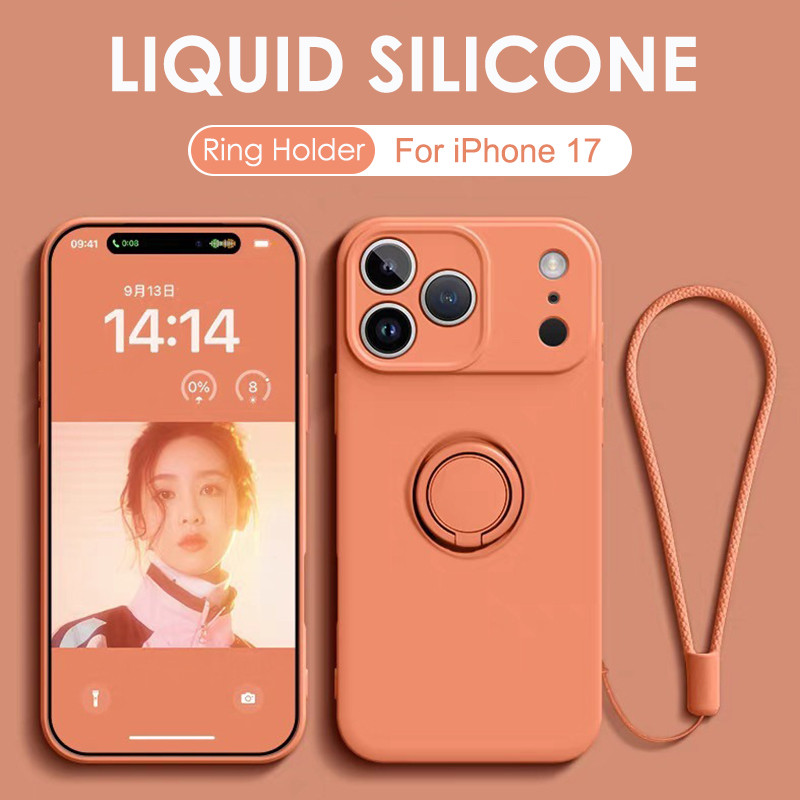 Phone Accessories Ring Holder - حافظة هاتف مغناطيسية من السيليكون السائل
