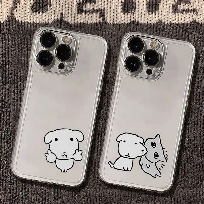 Y2K Phone Accessories - غطاء هاتف شفاف جديد بتصميم كوري