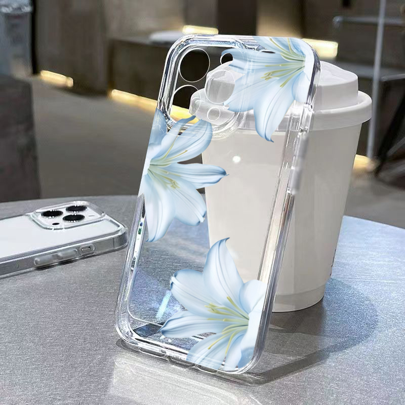 Phone Accessories List - غطاء هاتف أنيق بتصميم زهرة الزنبق