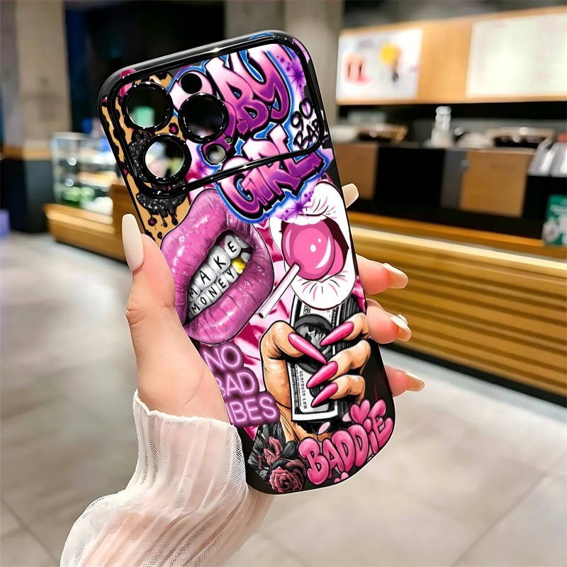 جراب هاتف بتصميم شفاه وردية وط - مراجعة Phone Accessories List وسعره