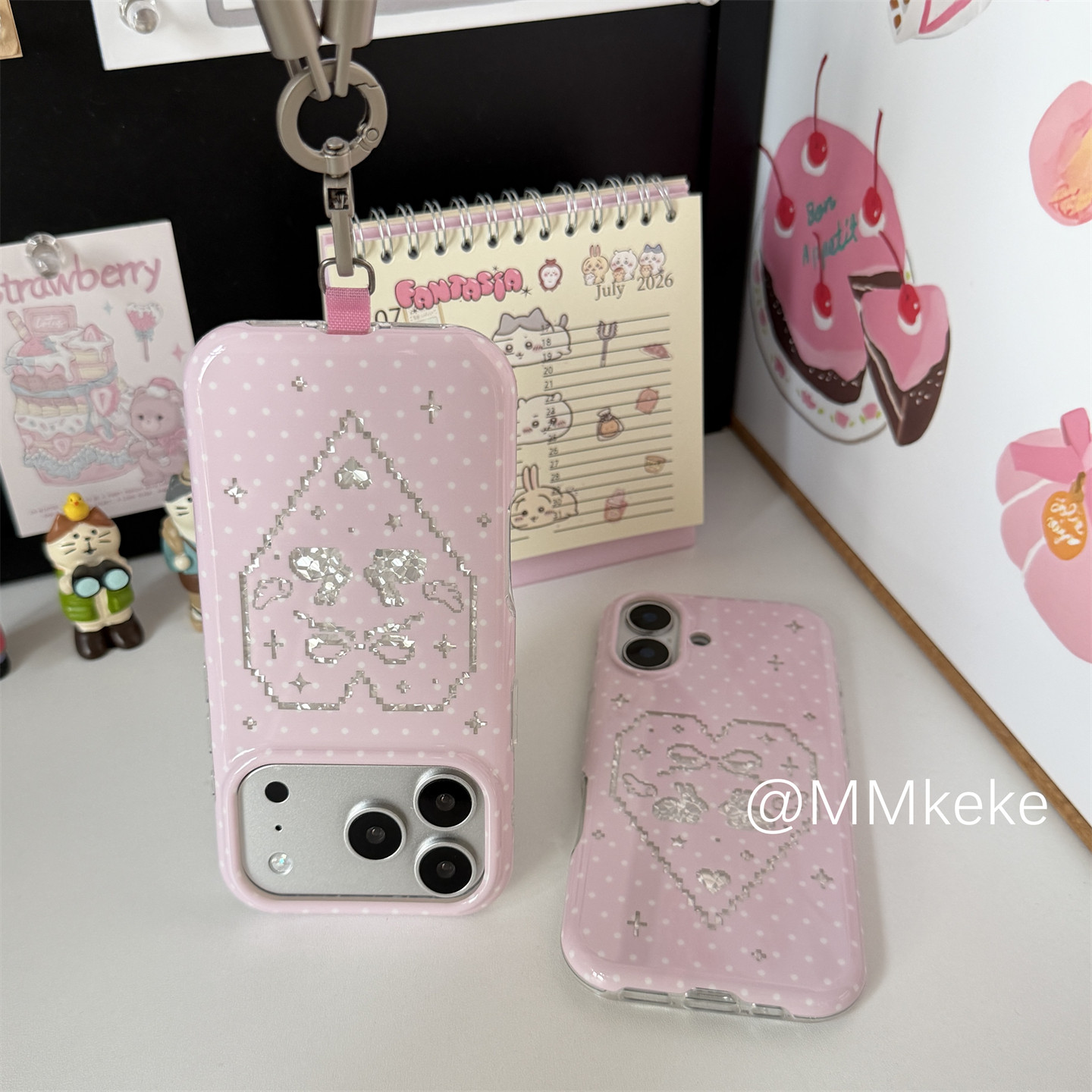 غطاء هاتف كوري وردي لطيف على ش - مراجعة Y2K Phone Accessories وسعره