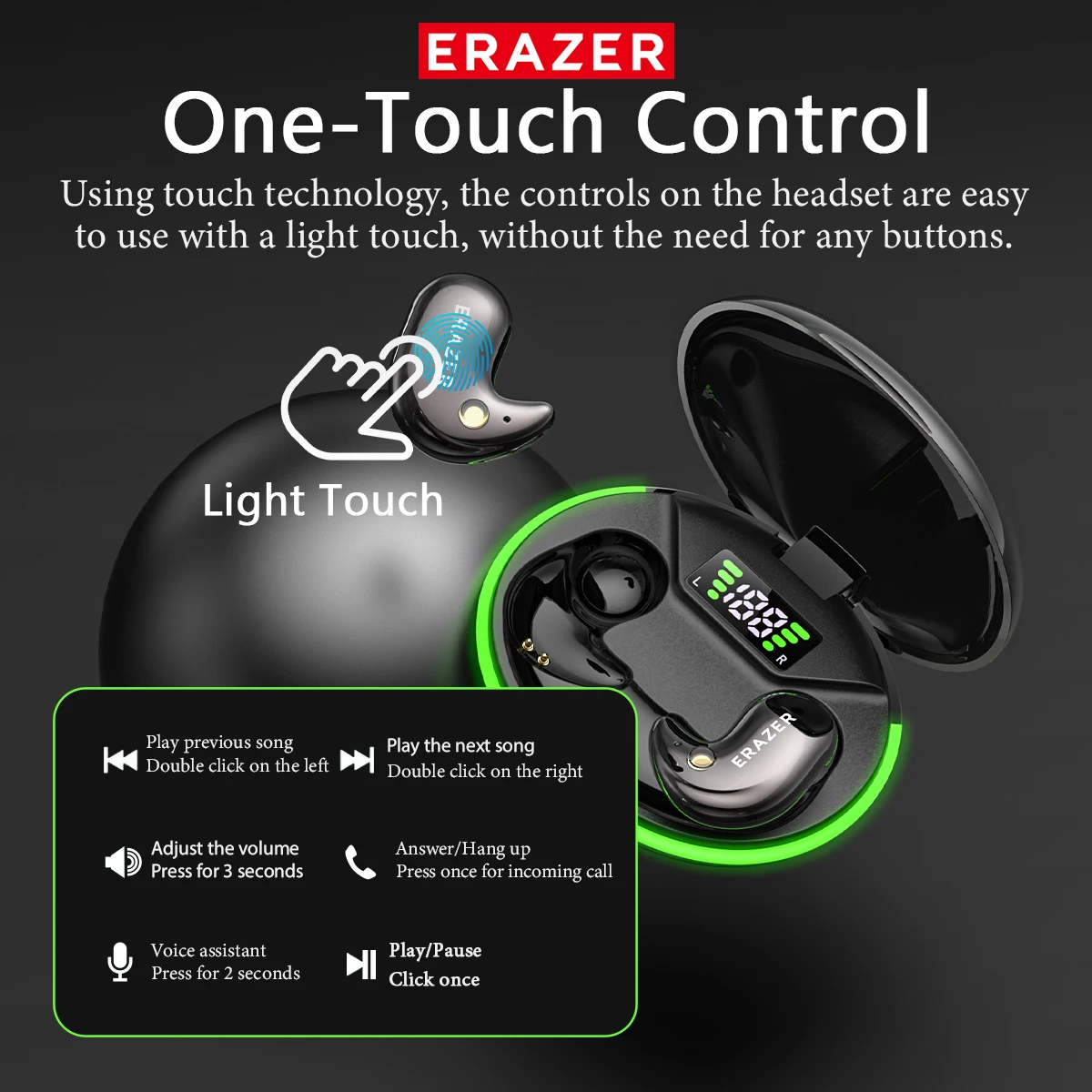 سماعات أذن بلوتوث EARZER XF58  - مراجعة Wireless Earbuds Case وسعره