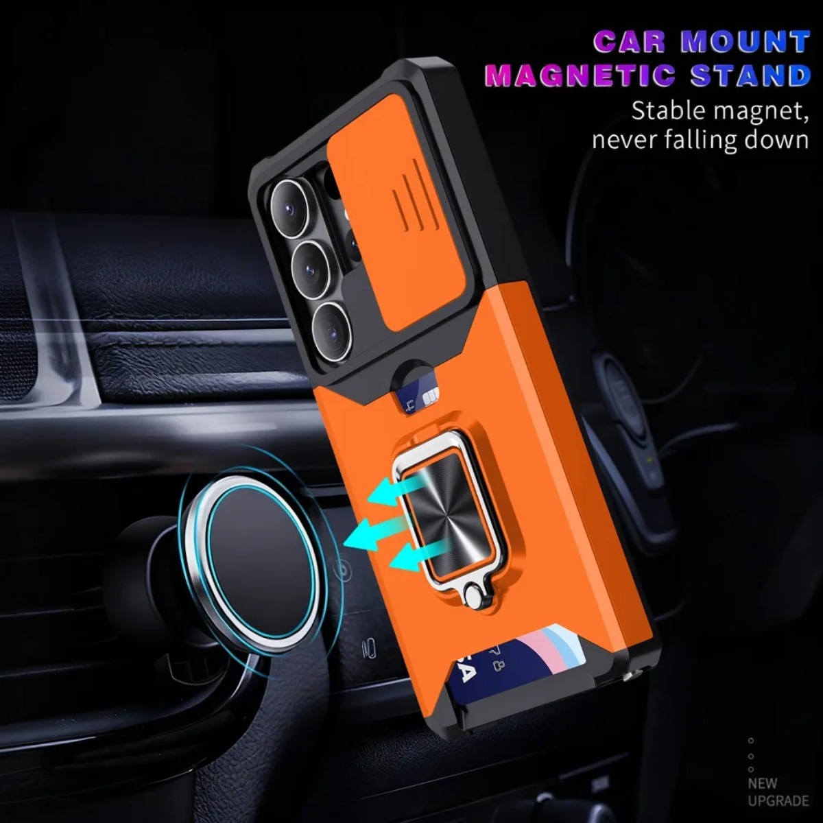 حافظة هاتف بفتحة للبطاقات وحام - مراجعة Phone Accessories Ring Holder وسعره