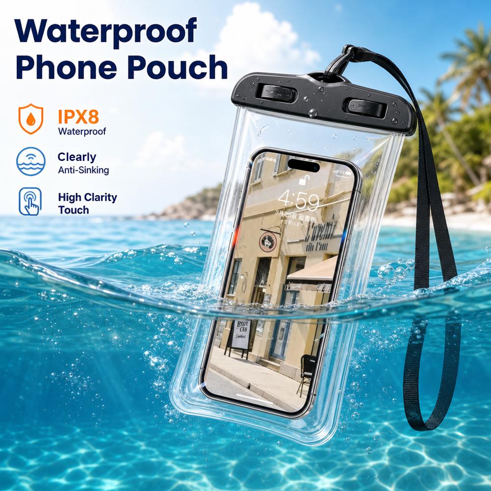 جراب هاتف شفاف مقاوم للماء يُع - مراجعة Neck Hanging Phone Holder وسعره